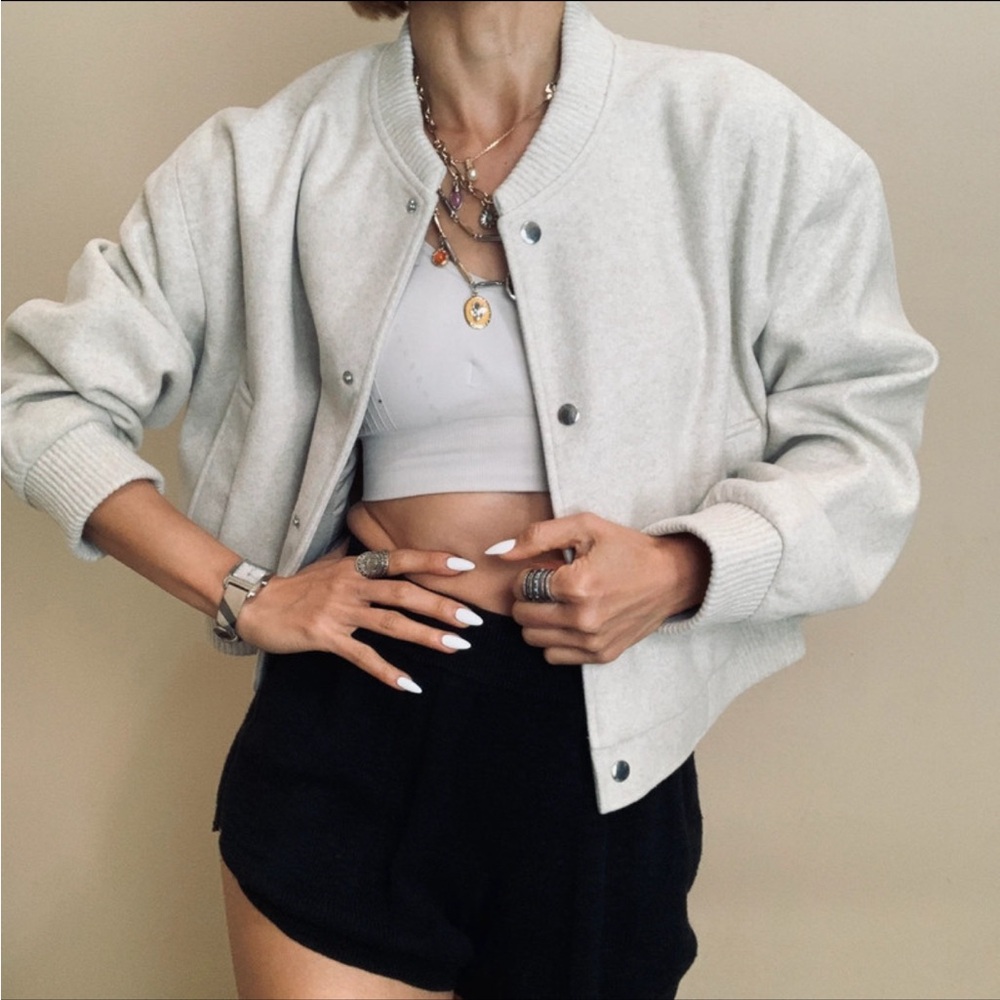 Zara Women's Beige / Bone Bomber Jacket | XXL - Picture 2 of 6